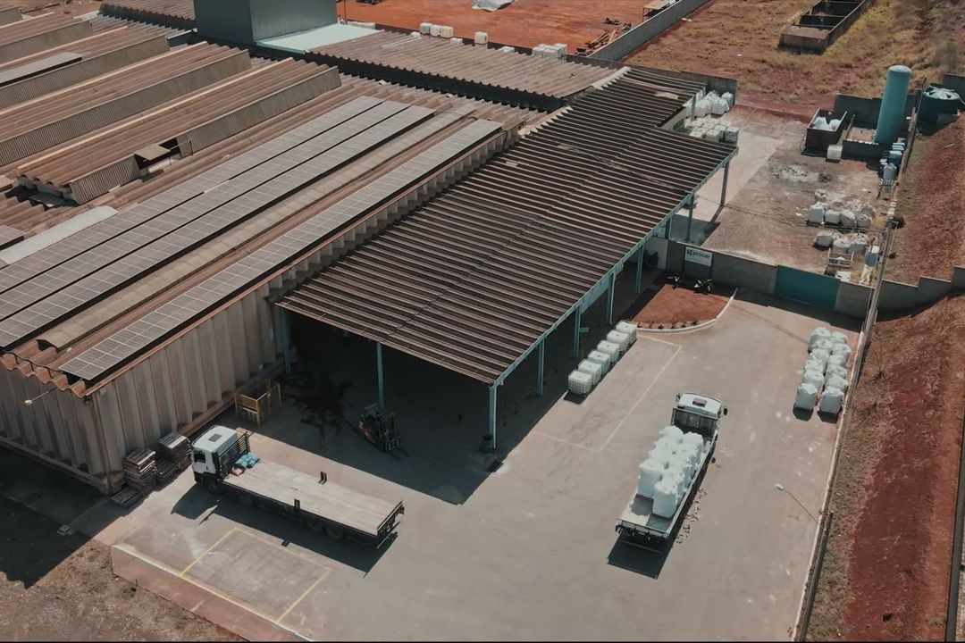 Vista aérea da fábrica da Fusion Vitre, em Santa Gertrudes